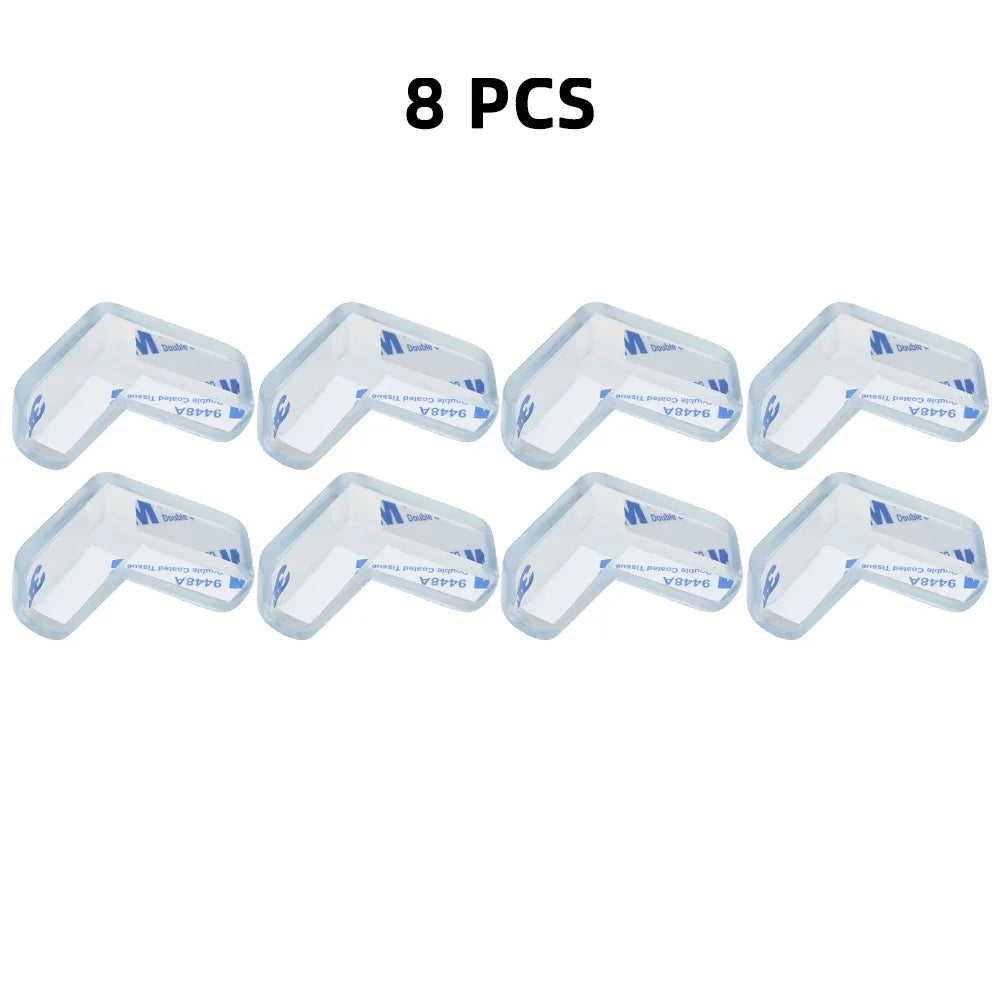 4/8/10/12Pcs Baby Safety Silicone Protector Table Corner Edge Protection Cover Transparent Anti Collision Soft Guard Home Tool