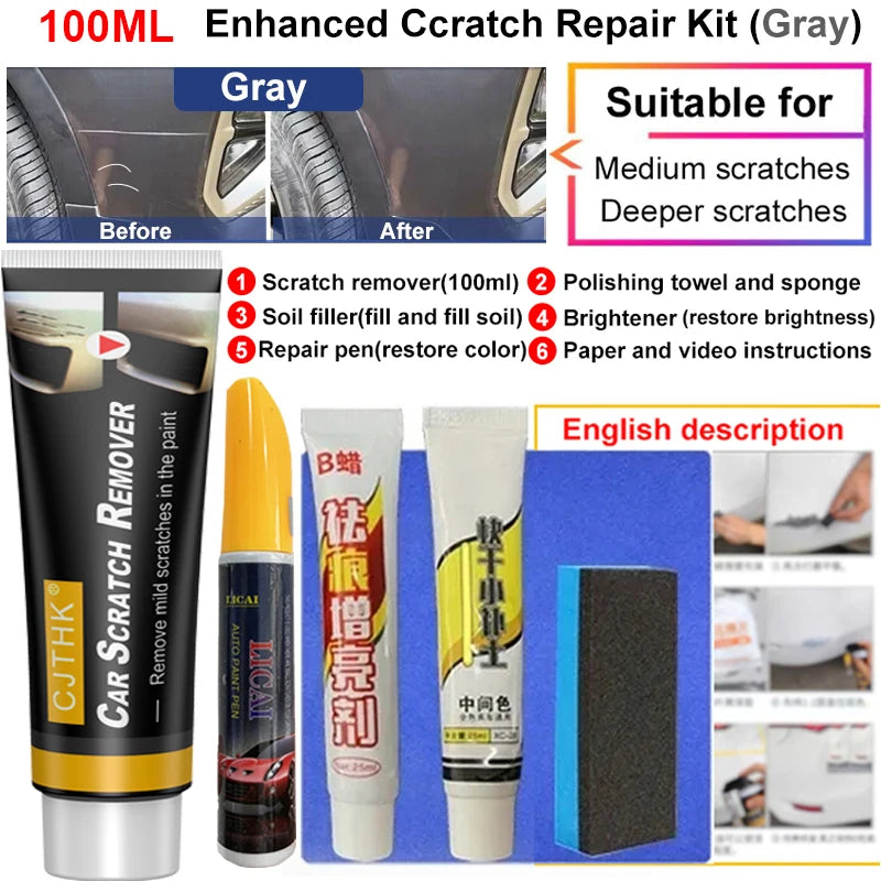 Car Scratch Remover Paint Care Tools Auto Remover Scratches Repair Polishing Auto Body Grinding Compound Anti Scratch Wax R1