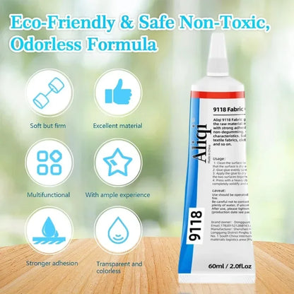 Multipurpose Strong Fabric Patching Glue Seam Adhesive Waterproof Agent Permanent Bonding Clothing Textiles Repair Tool 15/60ml