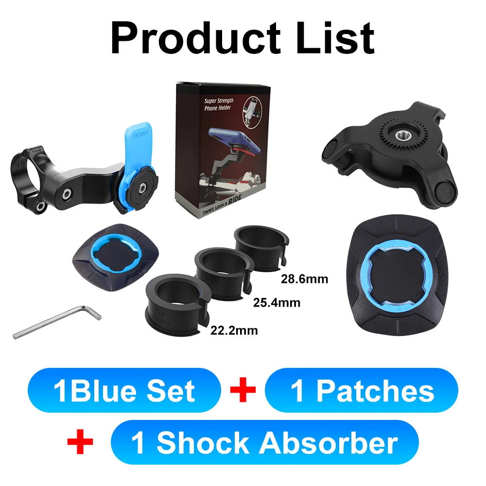 Motorcycle Bike Phone Holder QUAD LOCK Shock Absorber Phone Bracket Vibration Damper Self Lock Anti-shake MTB Handlebar Holder
