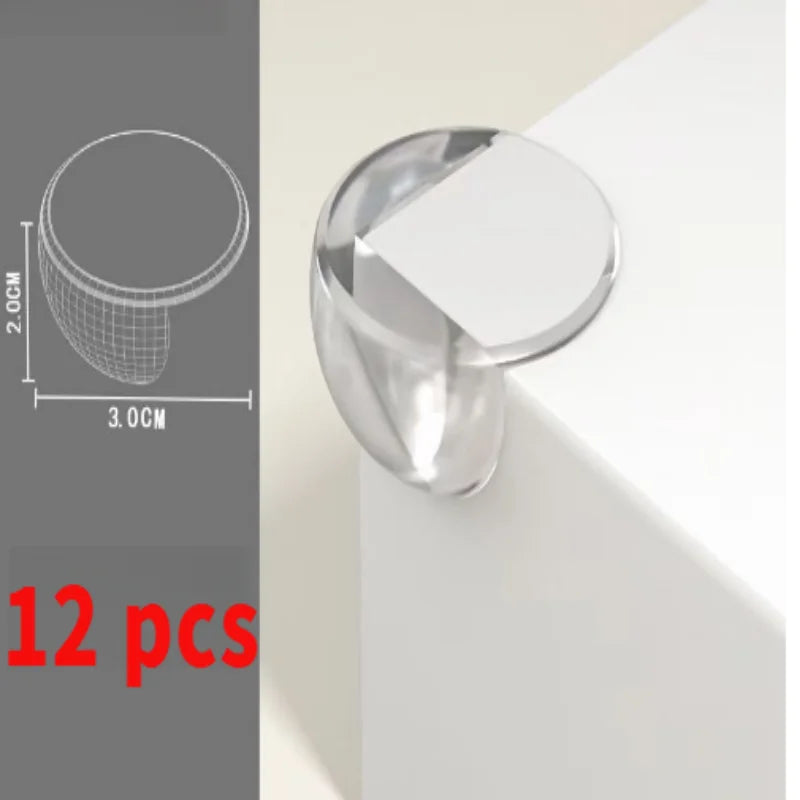 4/8/10/12Pcs Baby Safety Silicone Protector Table Corner Edge Protection Cover Transparent Anti Collision Soft Guard Home Tool