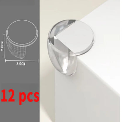 4/8/10/12Pcs Baby Safety Silicone Protector Table Corner Edge Protection Cover Transparent Anti Collision Soft Guard Home Tool