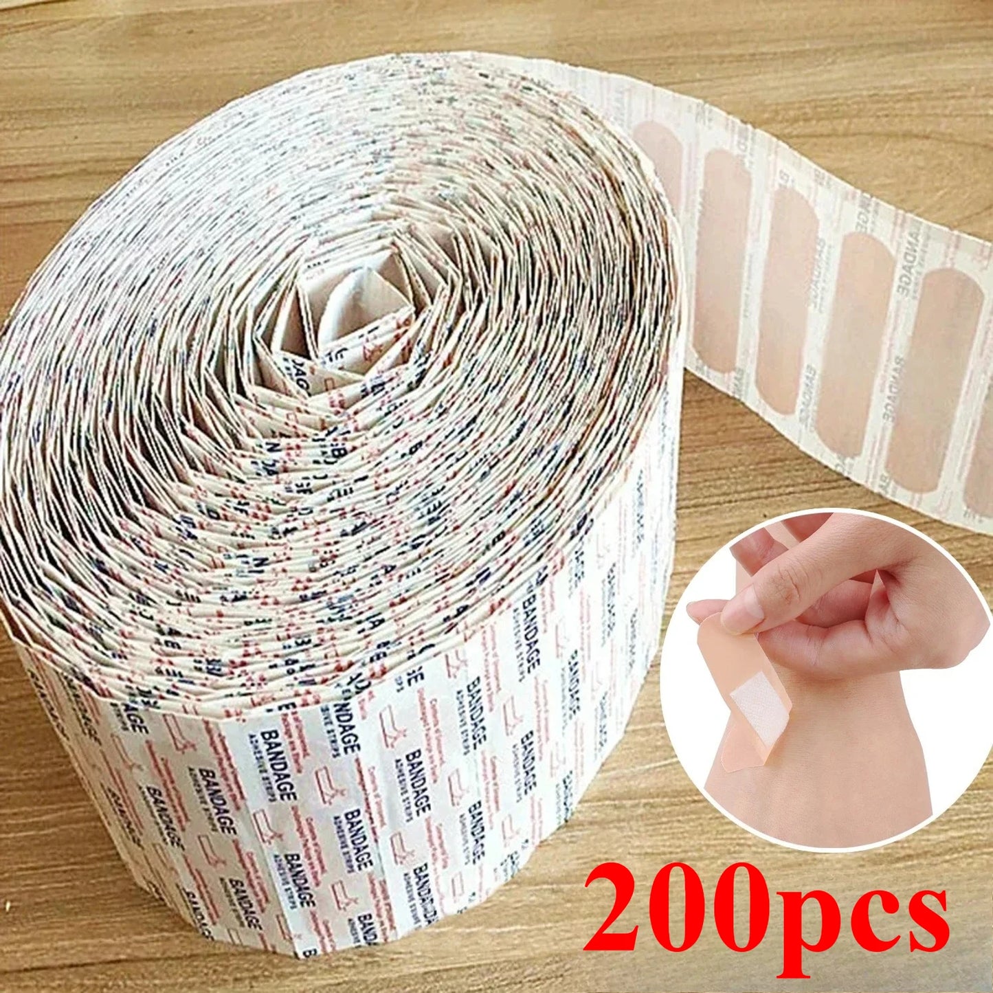 100Pcs Band-Aids Waterproof Breathable Cushion Adhesive Plaster Wound Hemostasis Sticker Band First Aid Bandage Medical Gauze