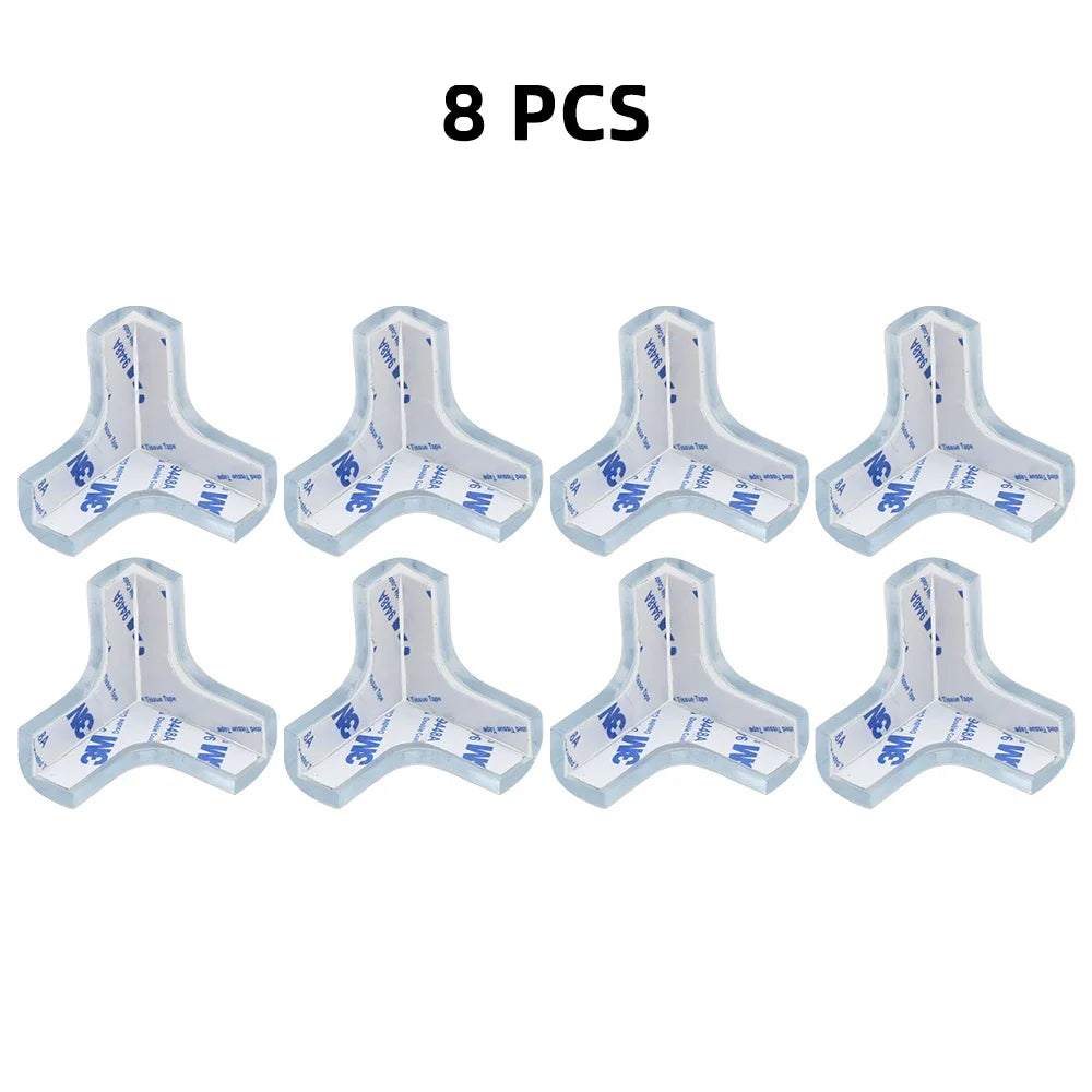 4/8/10/12Pcs Baby Safety Silicone Protector Table Corner Edge Protection Cover Transparent Anti Collision Soft Guard Home Tool