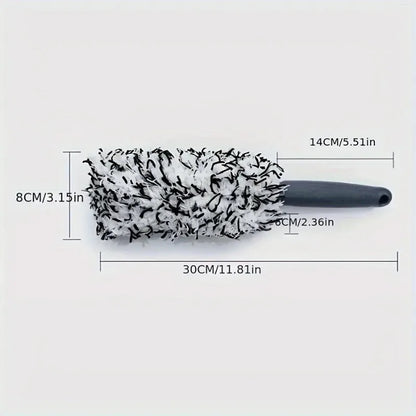 1PCS Car Cleaning Brush Portable Plush Tire and Rim Car Care Accessories Multifunctional Brush Tool Car Cleaning Wheel Brush