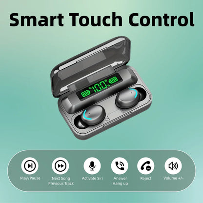 Bluetooth TWS F9-5C Wireless Earphone Sports Waterproof Earbuds 2200mAh Charging Box Headphones Headset For Smartphones