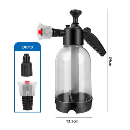 2L Transparent Foam Sprayer Car Wash Hand-Held  Watering Can Air Pressure Sprayer Plastic Disinfection Water Bottle Car Cleaning