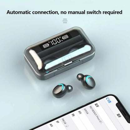 Bluetooth TWS F9-5C Wireless Earphone Sports Waterproof Earbuds 2200mAh Charging Box Headphones Headset For Smartphones