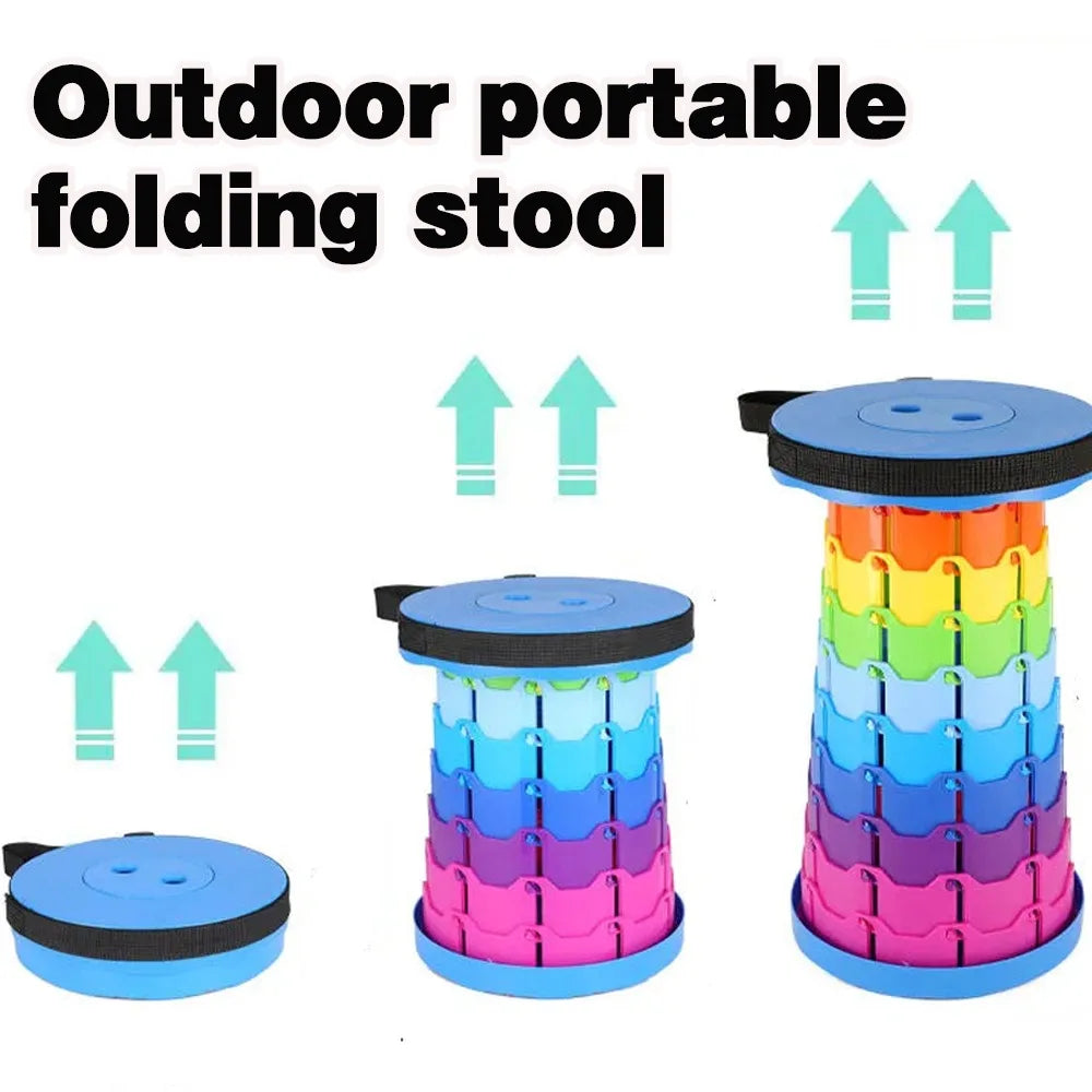 Portable round Folding Chair Accordion Chair Height Adjustment Simple Tool Elephant Swing Playground Queue Chair