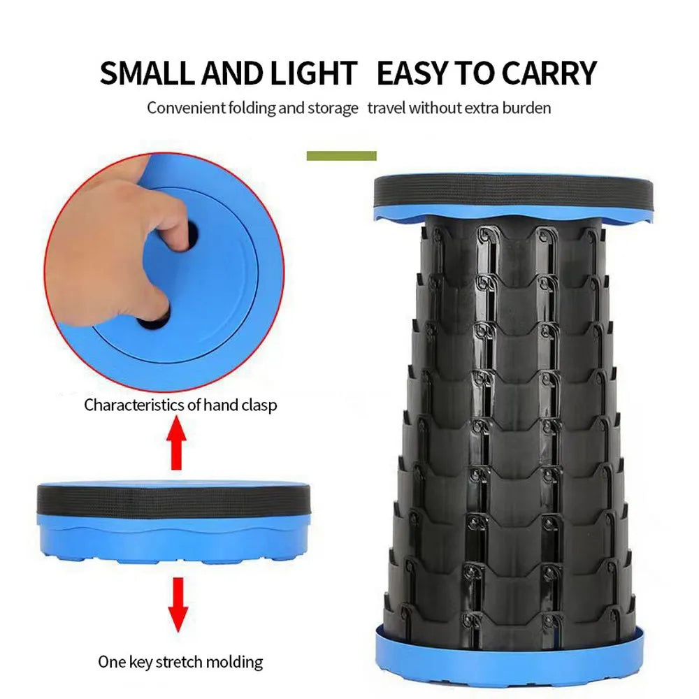 Outdoor Furniture Retractable Stool Chairs Portable Stool Lounge Folding Chair Camping Stool Foldable Convenient Fishing Chair