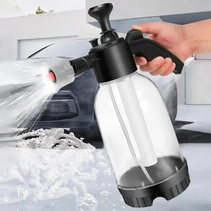 2L Transparent Foam Sprayer Car Wash Hand-Held  Watering Can Air Pressure Sprayer Plastic Disinfection Water Bottle Car Cleaning