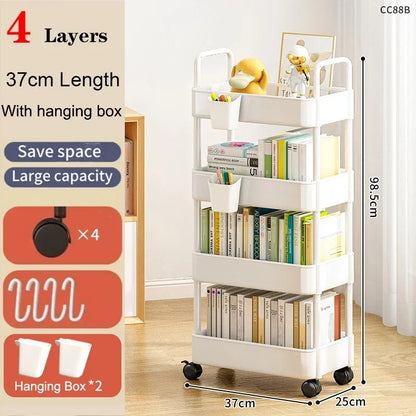 Hot Household Trolley Multi-layer Small Cart Storage Rack Baby Articles Storages Portability Simplicity Storage Cart With Wheels