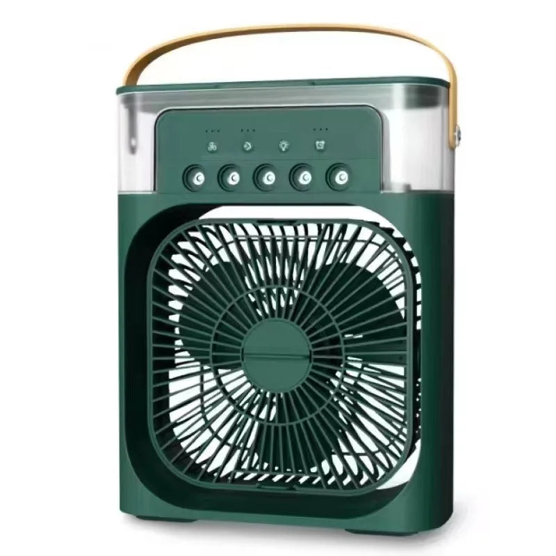New 3 In 1 Fan AIr Conditioner Household Mini Air Cooler LED Night Light Portable Humidifier Air Adjustment Fan Office Home Fan