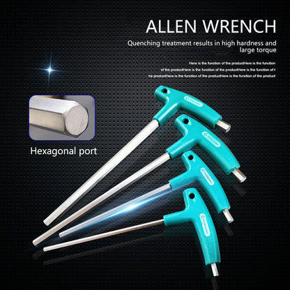 6pcs Hex Key Set CR-V Forged Hex Screwdriver with T-Handle Storage Bag for Home Repair Hand Tools Allen Key Wrench Set