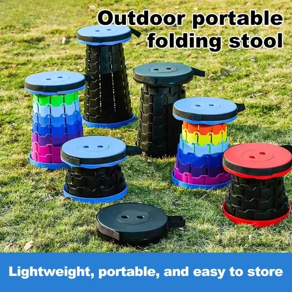 Portable round Folding Chair Accordion Chair Height Adjustment Simple Tool Elephant Swing Playground Queue Chair