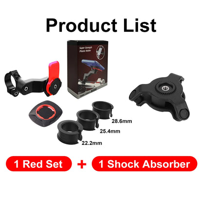 Motorcycle Bike Phone Holder QUAD LOCK Shock Absorber Phone Bracket Vibration Damper Self Lock Anti-shake MTB Handlebar Holder