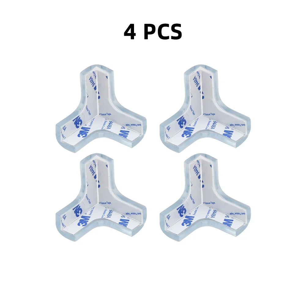 4/8/10/12Pcs Baby Safety Silicone Protector Table Corner Edge Protection Cover Transparent Anti Collision Soft Guard Home Tool