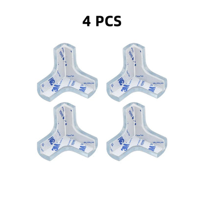 4/8/10/12Pcs Baby Safety Silicone Protector Table Corner Edge Protection Cover Transparent Anti Collision Soft Guard Home Tool