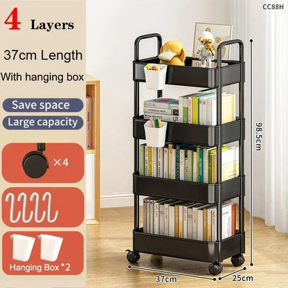 Hot Household Trolley Multi-layer Small Cart Storage Rack Baby Articles Storages Portability Simplicity Storage Cart With Wheels
