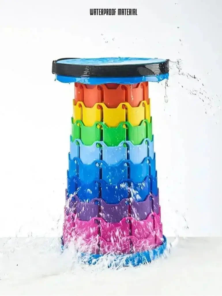 Portable round Folding Chair Accordion Chair Height Adjustment Simple Tool Elephant Swing Playground Queue Chair