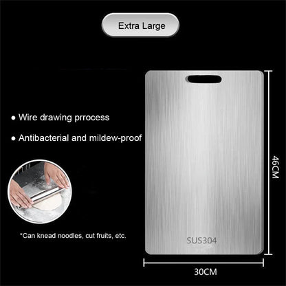 316 Stainless Steel Panel and Chopping Board Kitchen Household Thickened Double Sided Cutting Board Block Kneading Dough Boards
