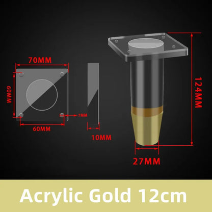 1Pcs 8-20cm Acrylic Furniture Legs Transparent Replacement Sofa Feet Hardware Accessories for Coffee Table Dresser Cabinet Feet