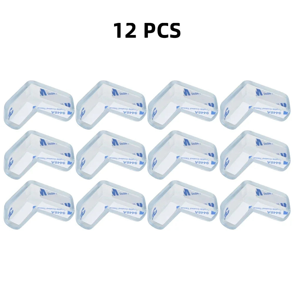 4/8/10/12Pcs Baby Safety Silicone Protector Table Corner Edge Protection Cover Transparent Anti Collision Soft Guard Home Tool