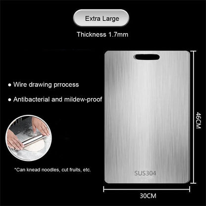 316 Stainless Steel Panel and Chopping Board Kitchen Household Thickened Double Sided Cutting Board Block Kneading Dough Boards