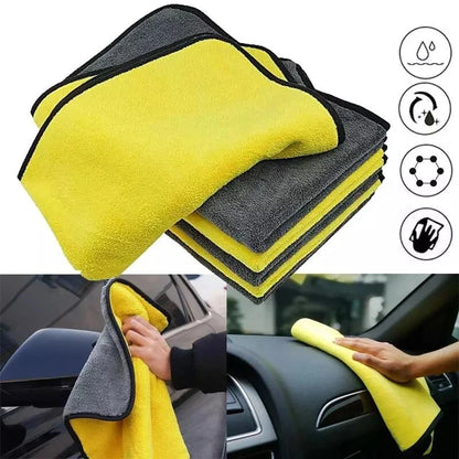 Ultra Soft Car Wash Towel Microfiber Car Care Cloth Car Cleaning Drying Cloth Double Layer Clean Rags Car Washing Towels