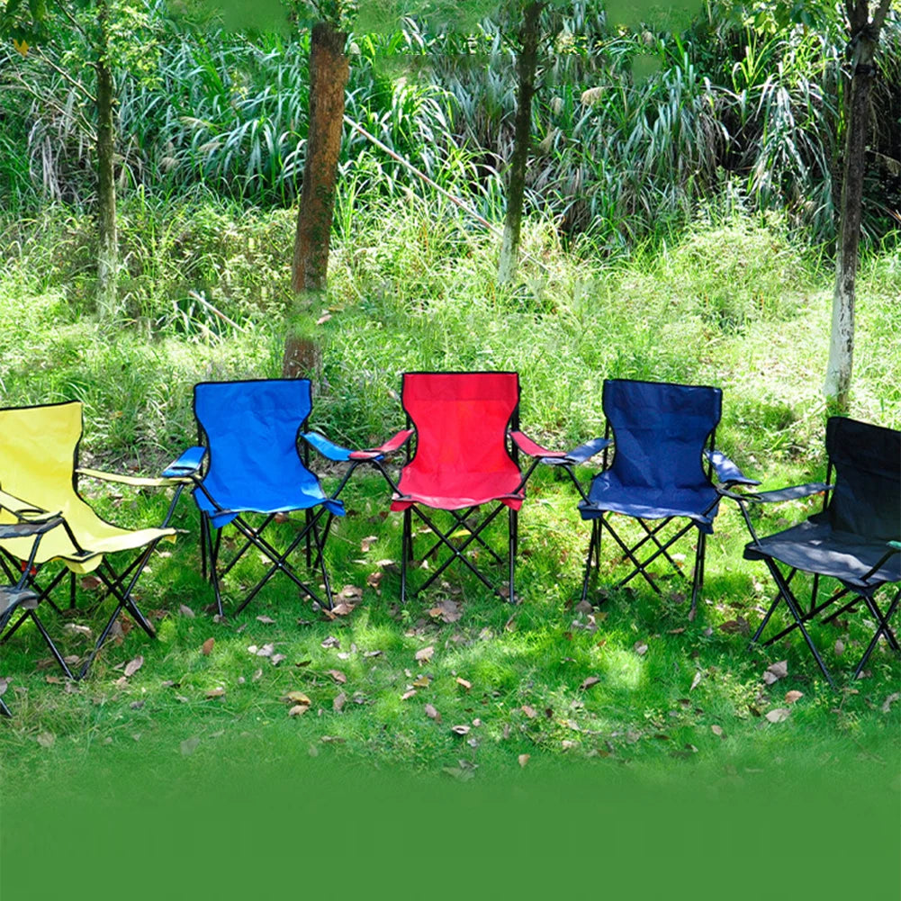 Outdoor Foldable Chair Camping Chair with Bottle Holder Picnic Oxford Cloth Chairs Portable Beach Fishing Chairs Outdoor Chair