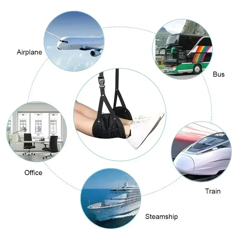 Foot Rest Airplane Footrest Made With High Quality Foam Portable Travel Footrest Carry-On Foot Rest Adjustable Height Foot Rest