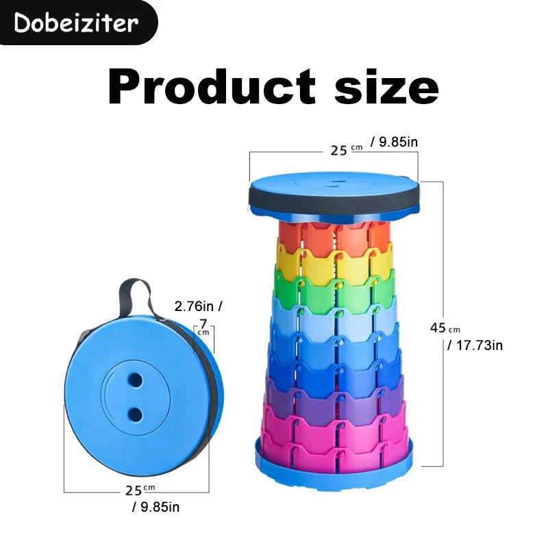 Portable round Folding Chair Accordion Chair Height Adjustment Simple Tool Elephant Swing Playground Queue Chair