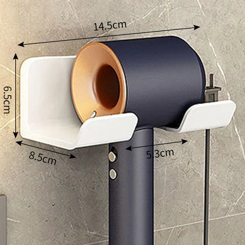 Bathroom wall rack hair dryer holder - Bathroom hair dryer holder storage box - Shower hair dryer and accessory storage rack