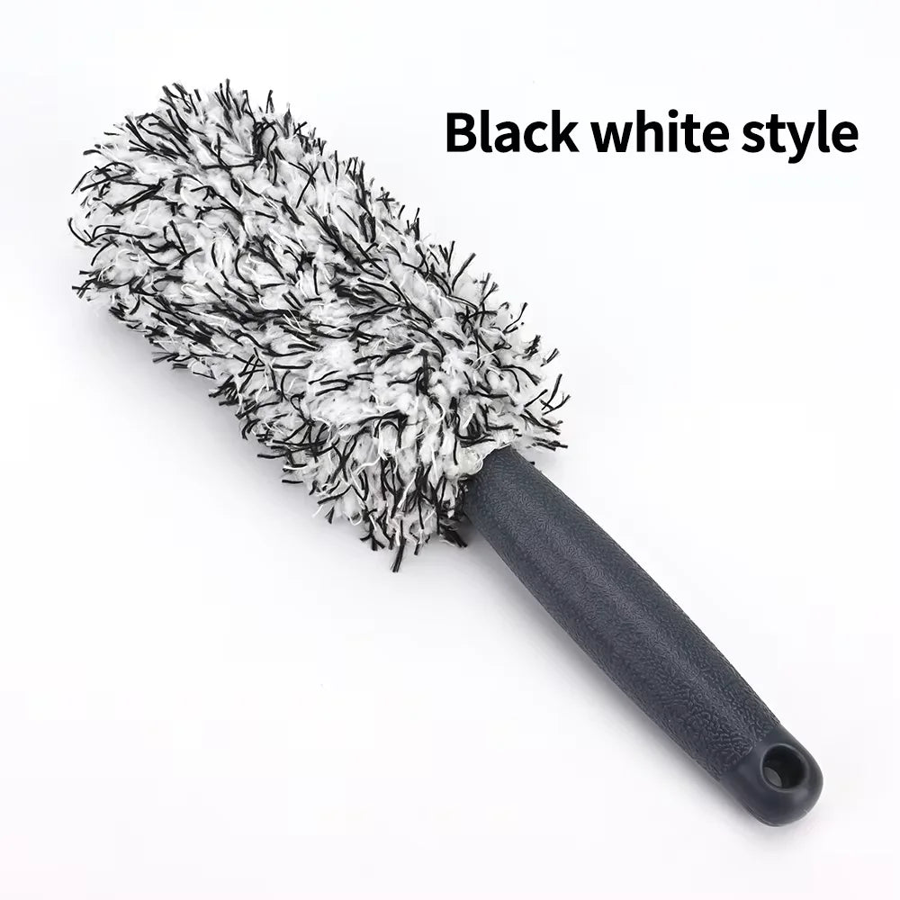 1PCS Car Cleaning Brush Portable Plush Tire and Rim Car Care Accessories Multifunctional Brush Tool Car Cleaning Wheel Brush