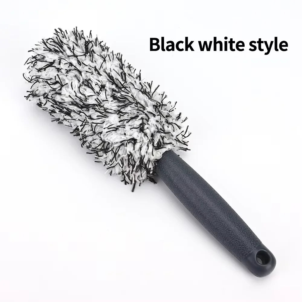 1PCS Car Cleaning Brush Portable Plush Tire and Rim Car Care Accessories Multifunctional Brush Tool Car Cleaning Wheel Brush