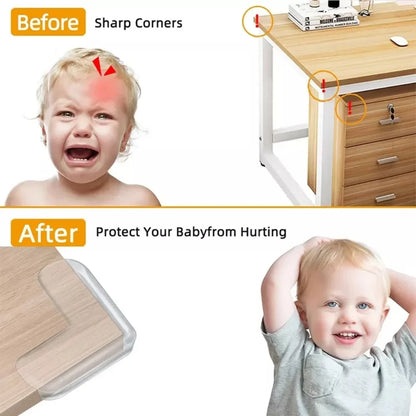 4/8/10/12Pcs Baby Safety Silicone Protector Table Corner Edge Protection Cover Transparent Anti Collision Soft Guard Home Tool