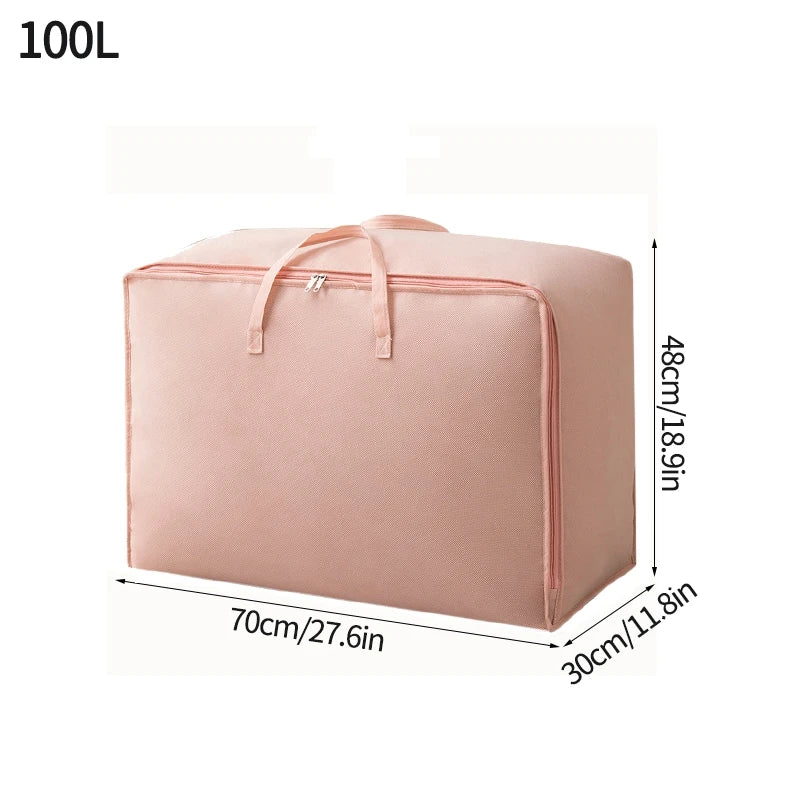 Large Capacity Clothes Storage Bag Waterproof Cabinet Wardrobe Organizer Quilt Pillow Blanket Organizer Dustproof Bedding Storag
