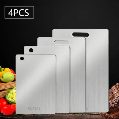 316 Stainless Steel Panel and Chopping Board Kitchen Household Thickened Double Sided Cutting Board Block Kneading Dough Boards