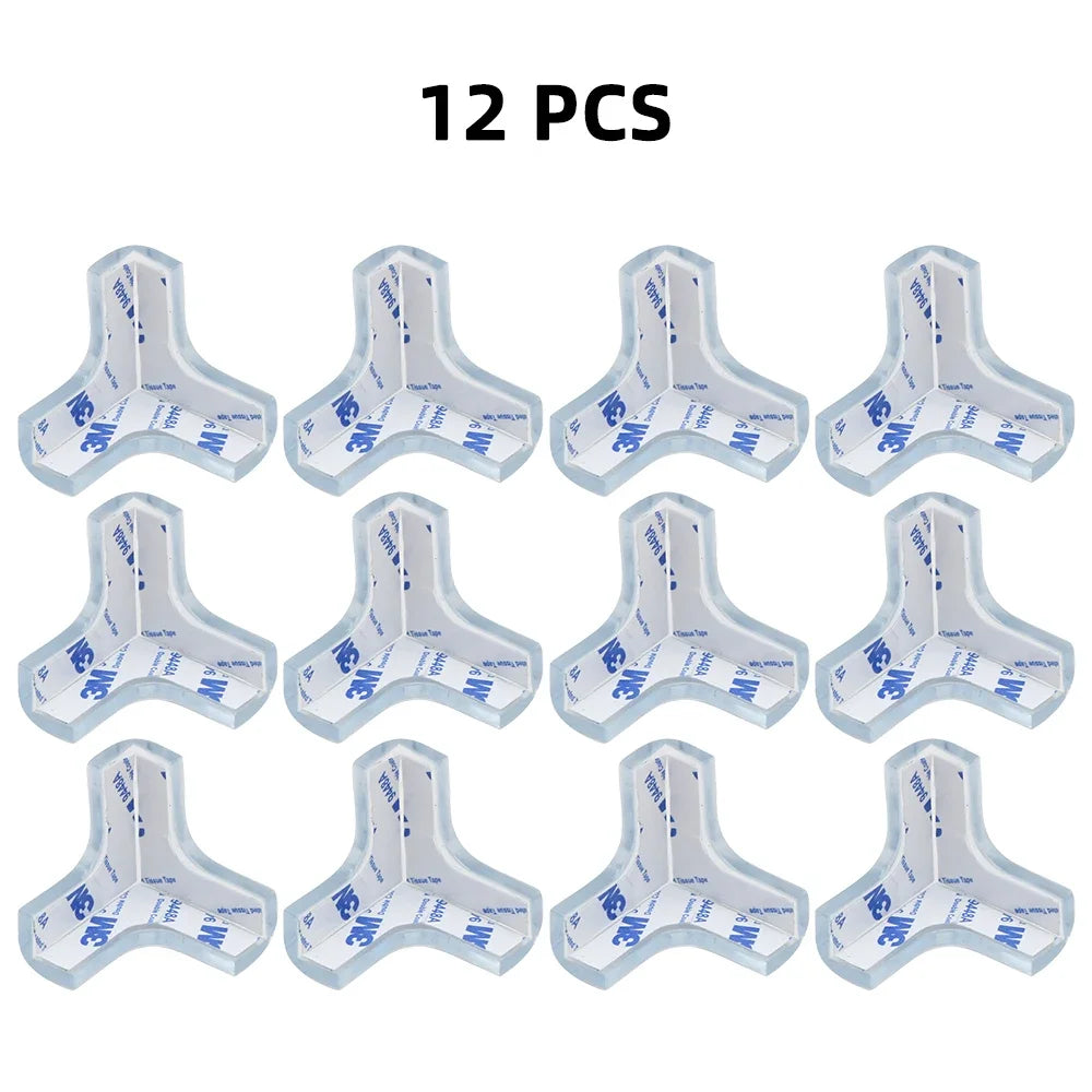 4/8/10/12Pcs Baby Safety Silicone Protector Table Corner Edge Protection Cover Transparent Anti Collision Soft Guard Home Tool
