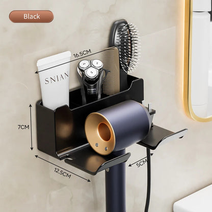 Bathroom Shelf Dryer Cradle Wall Shelves Hair Dryer Holder Shower Hairdryer Organizer Box Toilet Blower Holder Shelf Bathroom