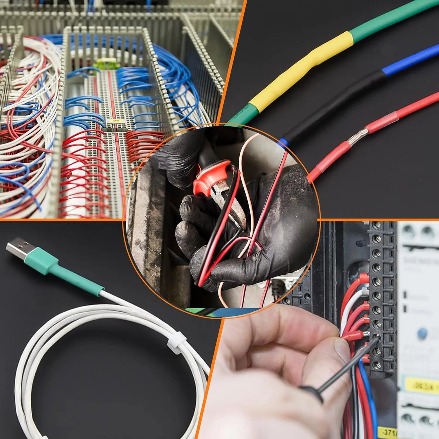Heat Shrink Tubing Kit - 580/560Pcs EVA Material 6 Colors 11 Sizes for Electrical Insulation, Repairs & Wire Connectors