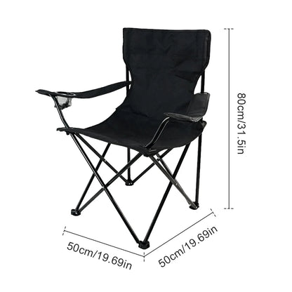 Outdoor Foldable Chair Camping Chair with Bottle Holder Picnic Oxford Cloth Chairs Portable Beach Fishing Chairs Outdoor Chair