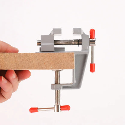 Mini Bench Vise Muliti-Funcational 3.5&quot Aluminum Miniature Small Jewelers Hobby Clamp On Table Flat Pliers Tool Vice