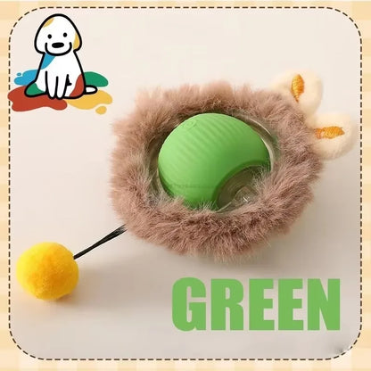 Interactive Dog Toys Rechargeable Pet Interactive Toys Electric Cats Ball Automatic Rolling Fake Tail Ball Dog Cats Toy