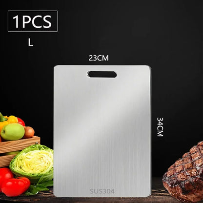 316 Stainless Steel Panel and Chopping Board Kitchen Household Thickened Double Sided Cutting Board Block Kneading Dough Boards