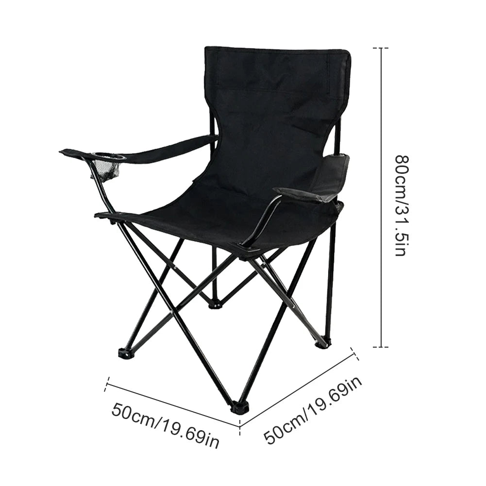 Outdoor Foldable Chair Camping Chair with Bottle Holder Picnic Oxford Cloth Chairs Portable Beach Fishing Chairs Outdoor Chair