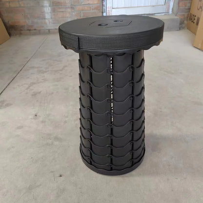 Folding Stool Heavy Duty Collapsible Telescoping Stool with Load Capacity 400lbs, Portable Retractable Stool for Camping Fishing