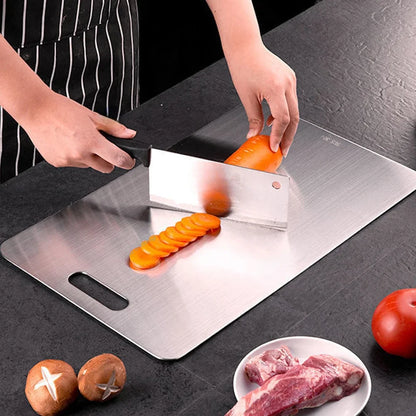 316 Stainless Steel Panel and Chopping Board Kitchen Household Thickened Double Sided Cutting Board Block Kneading Dough Boards
