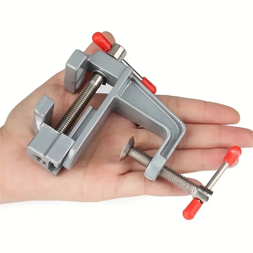Mini Bench Vise Muliti-Funcational 3.5&quot Aluminum Miniature Small Jewelers Hobby Clamp On Table Flat Pliers Tool Vice
