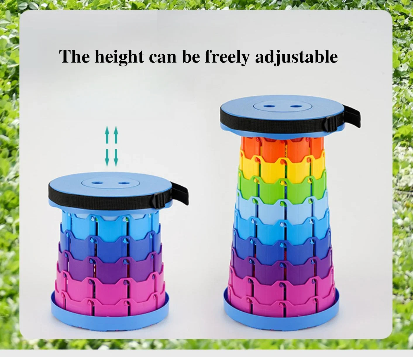 Portable round Folding Chair Accordion Chair Height Adjustment Simple Tool Elephant Swing Playground Queue Chair